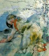 Carl Larsson studie till oil painting artist
